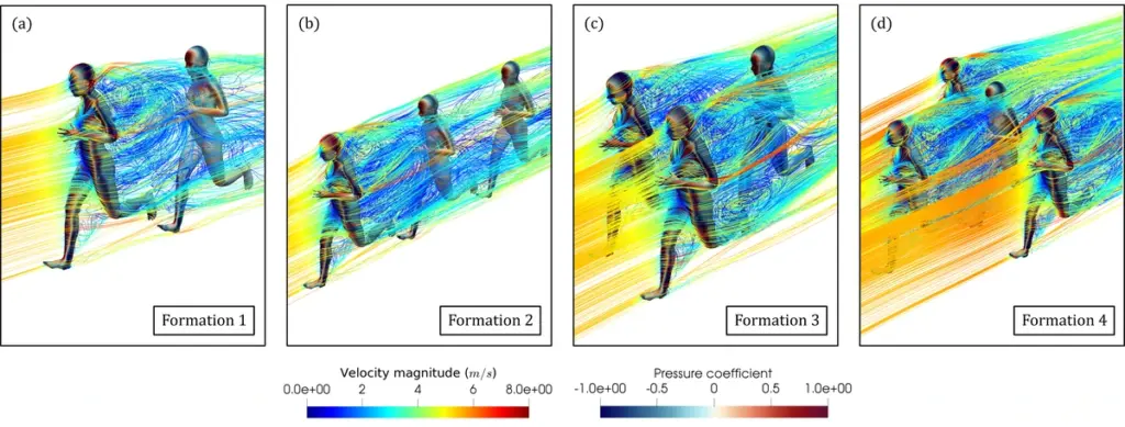 Fig.8 前方ペーサーの前面からの流線分布 出典:Schickhofer & Hanson (2021) 著者版(arXiv:2104.11976)、CC BY 4.0。Publisher’s DOI: 10.1016/j.jbiomech.2021.110457。 変更:サイズ調整(1200px)。