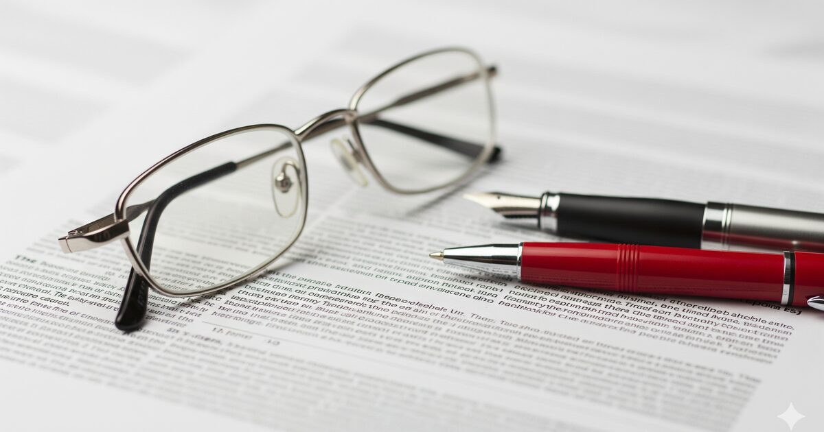 論文の上に置かれた眼鏡とペン——メタ回帰で“効く練習”を検証した記事のアイキャッチ