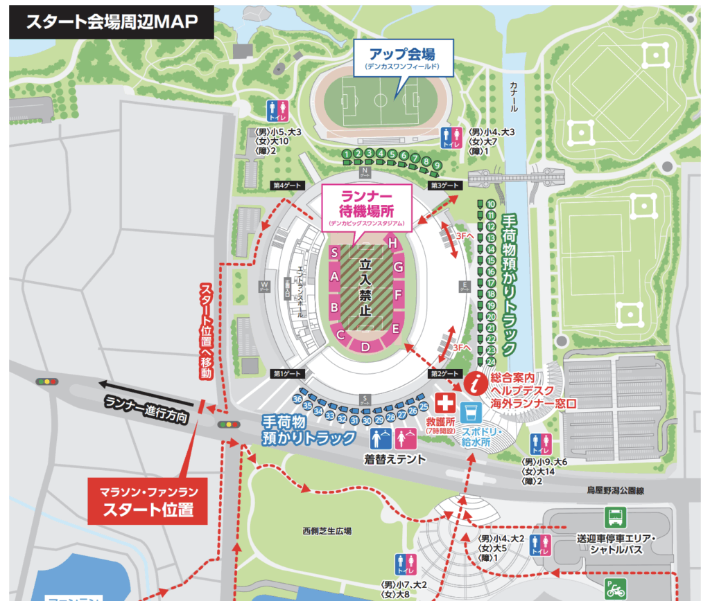 2025新潟シティマラソンスタート会場MAP