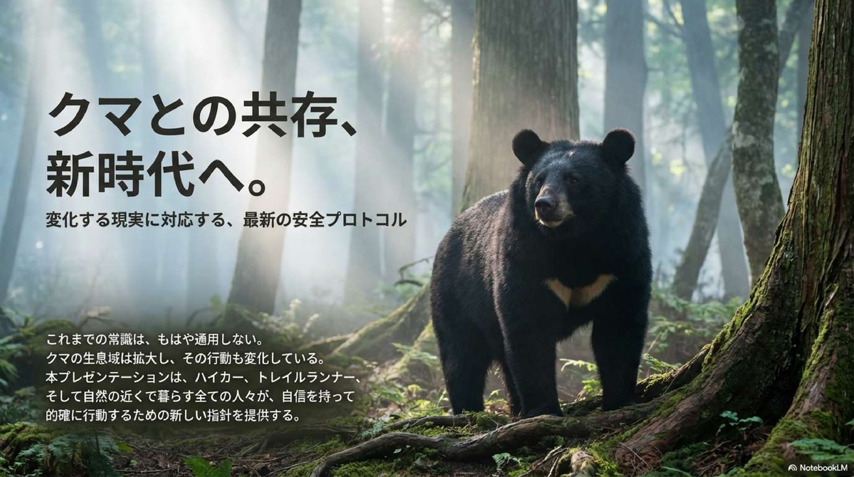 NotebookLMが自動生成した熊対策スライドの表紙