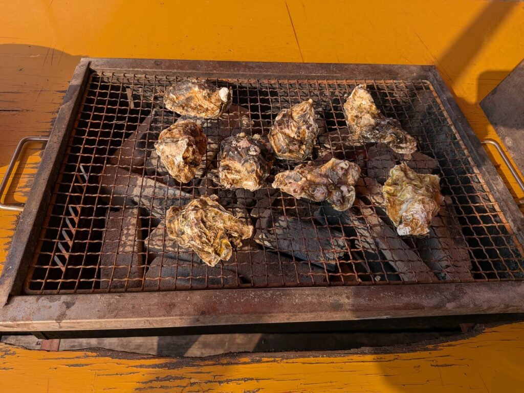 島田水産で焼き牡蠣食べ放題