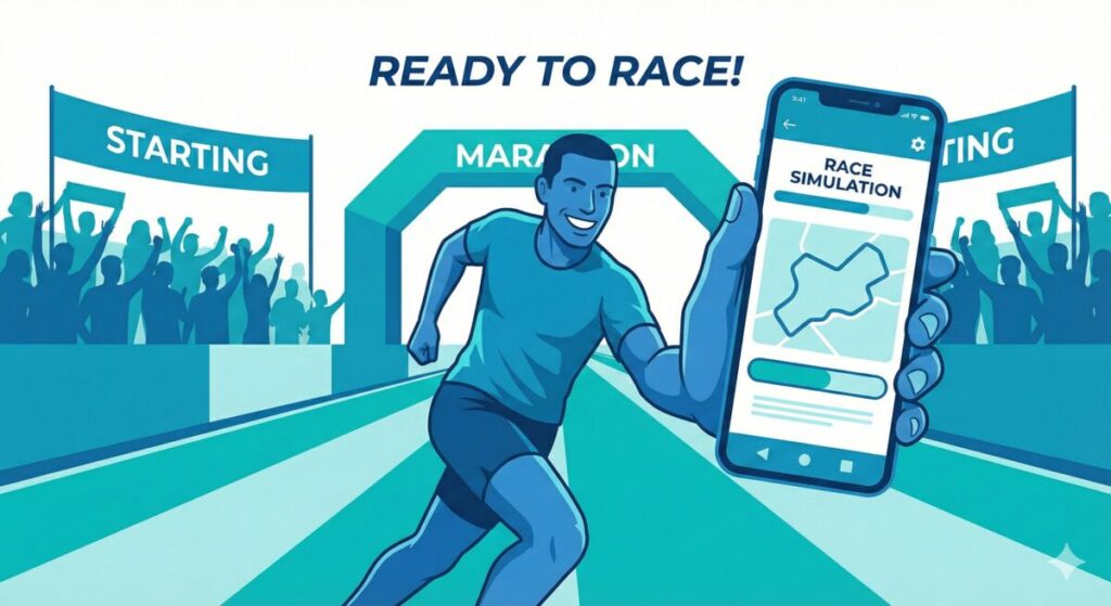 行動喚起、マラソン攻略シミュレーターを使いたくなるイメージ