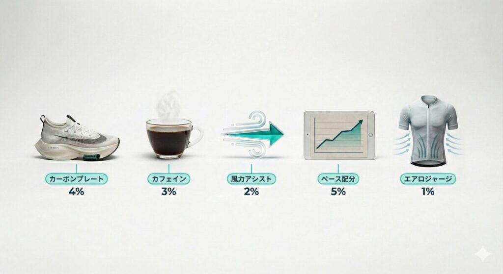 具体的な改善アイテム（シューズ、カフェイン等）