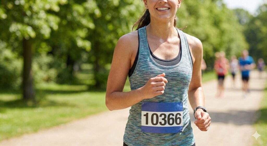 女性ランナーのゼッケン位置は腹部がオススメ