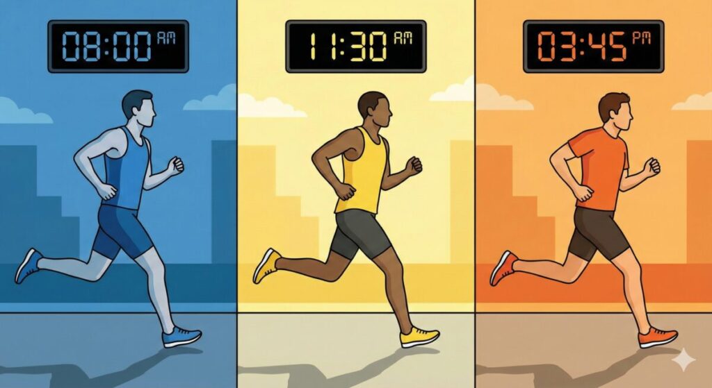 同じレースでも時間帯で気温が変わるイメージ