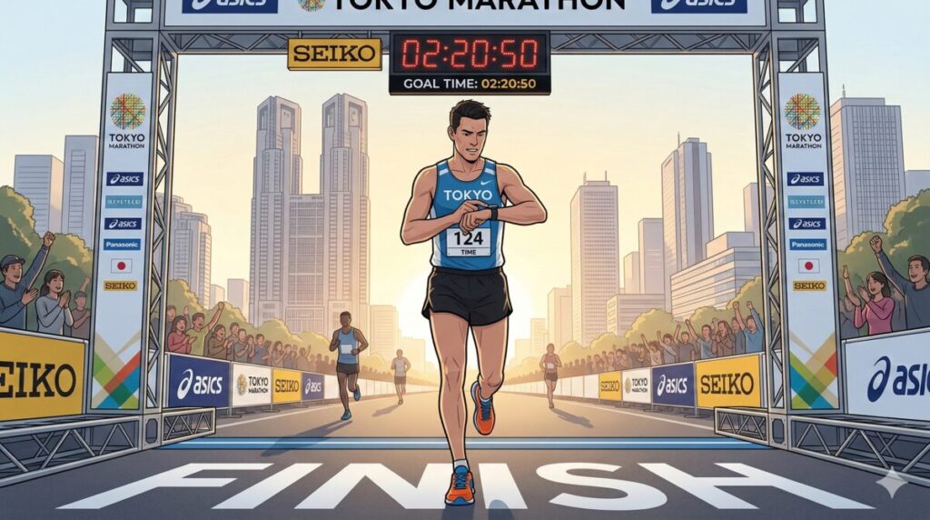 東京マラソンの準エリート枠に挑戦するランナーのイメージ。タイム基準をクリアして出走権を獲得する実力枠