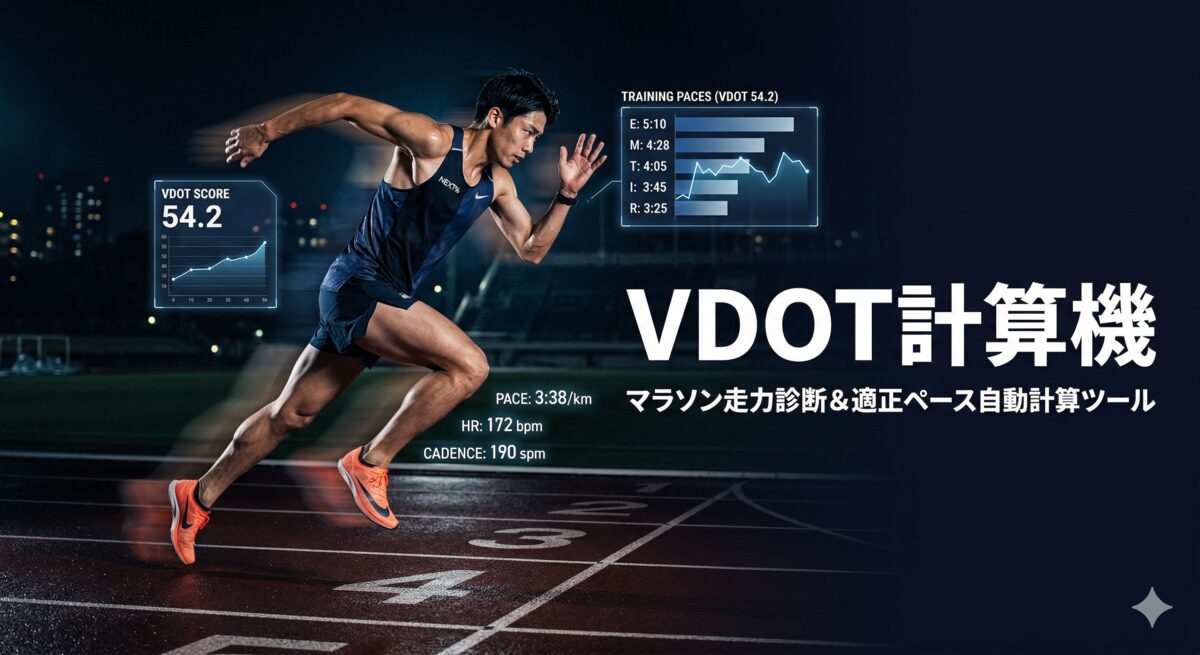 VDOT計算機|マラソン走力診断&適正ペース自動計算ツール