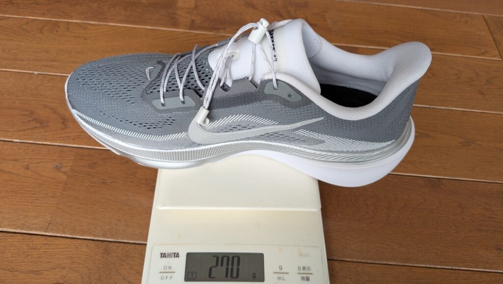 ペガサス42 26cmワイドの実測重量270g（TANITAスケール）