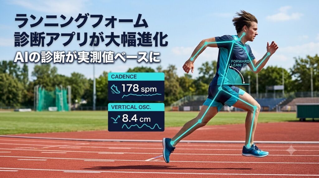 動画からケイデンス・体幹前傾・上下動を自動計測するランニングフォーム診断アプリ